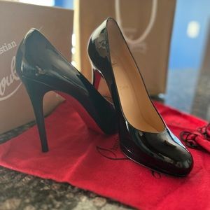 Size 40.5 new simple pump 120 patent calf Louboutin.